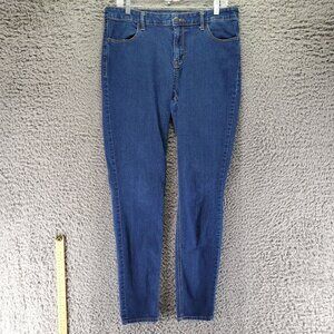 Old Navy Jeans Womens 12 Tall Blue Super Skinny Mid-Rise Stretch Denim